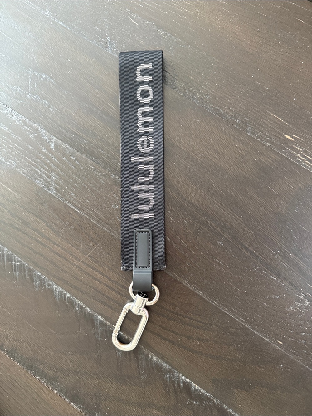 lululemon athletica Black & Silver Logo Key Strap